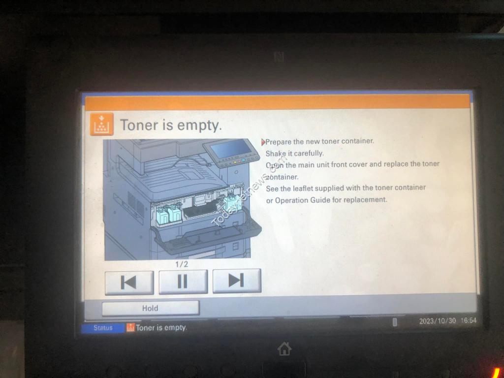 Kyocera 4012i photocopier refilled ink but still reported out of ink 2.jpg