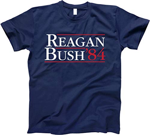 GunShowTees мъжка риза Reagan Bush 84 Vintage Republican GOP Campaign